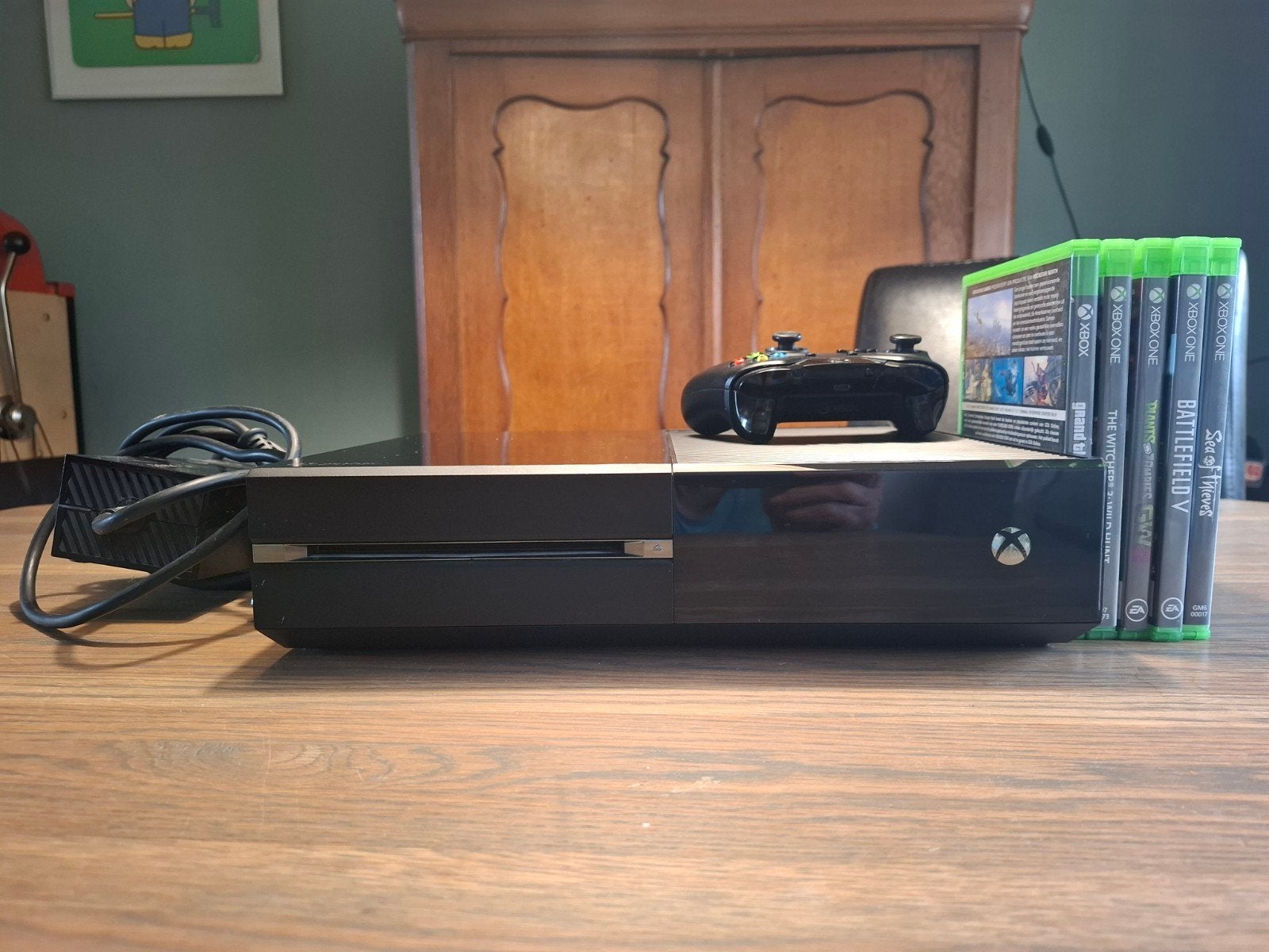 Xbox One met 5 games en controller, Xbox One, Ophalen of Verzenden, Met 1 controller, 500 GB