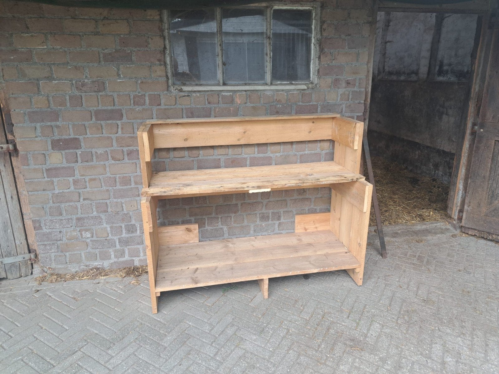 Buiten keukentje aanrecht stijgerhout, Tuin en Terras, Ophalen, Gebruikt