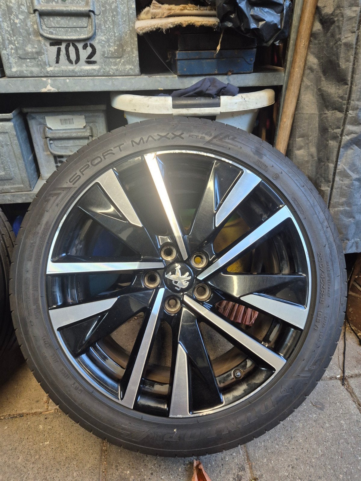 Peugeot 508 GT wielen + Dunlop 235/45/18, Ophalen, 18 inch, Banden en Velgen, 235 mm