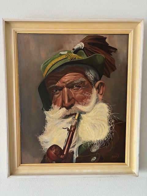 Olieverf Schilderij, Portret, 70x60 cm, Ophalen
