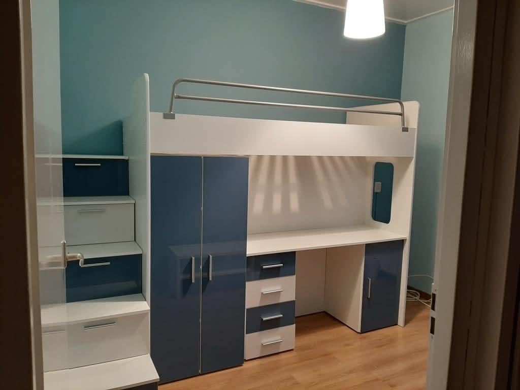 Hoogslaper met bureau en kast, Ophalen, Zo goed als nieuw, Hoogslaper