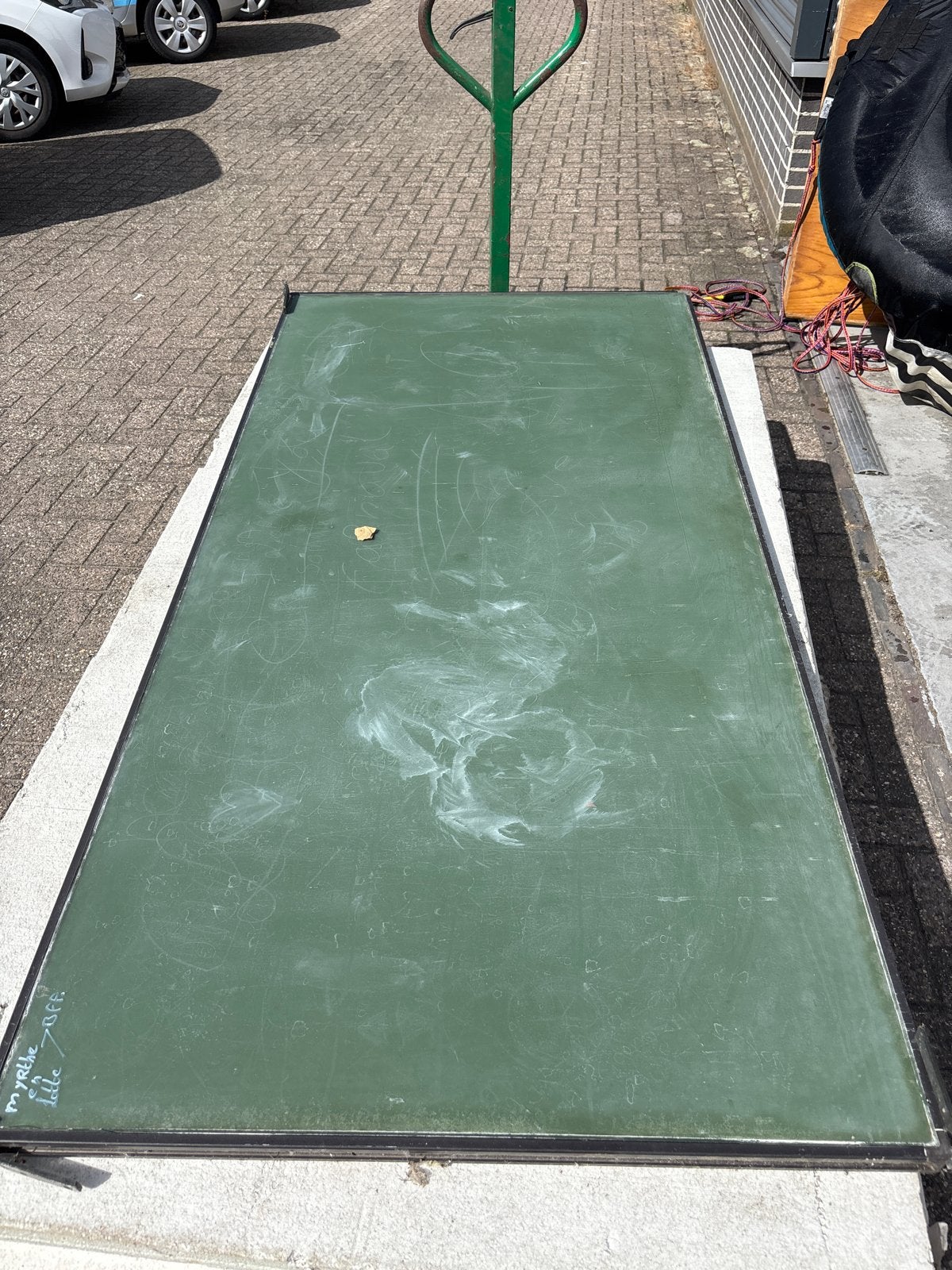 Schoolbord, Ophalen