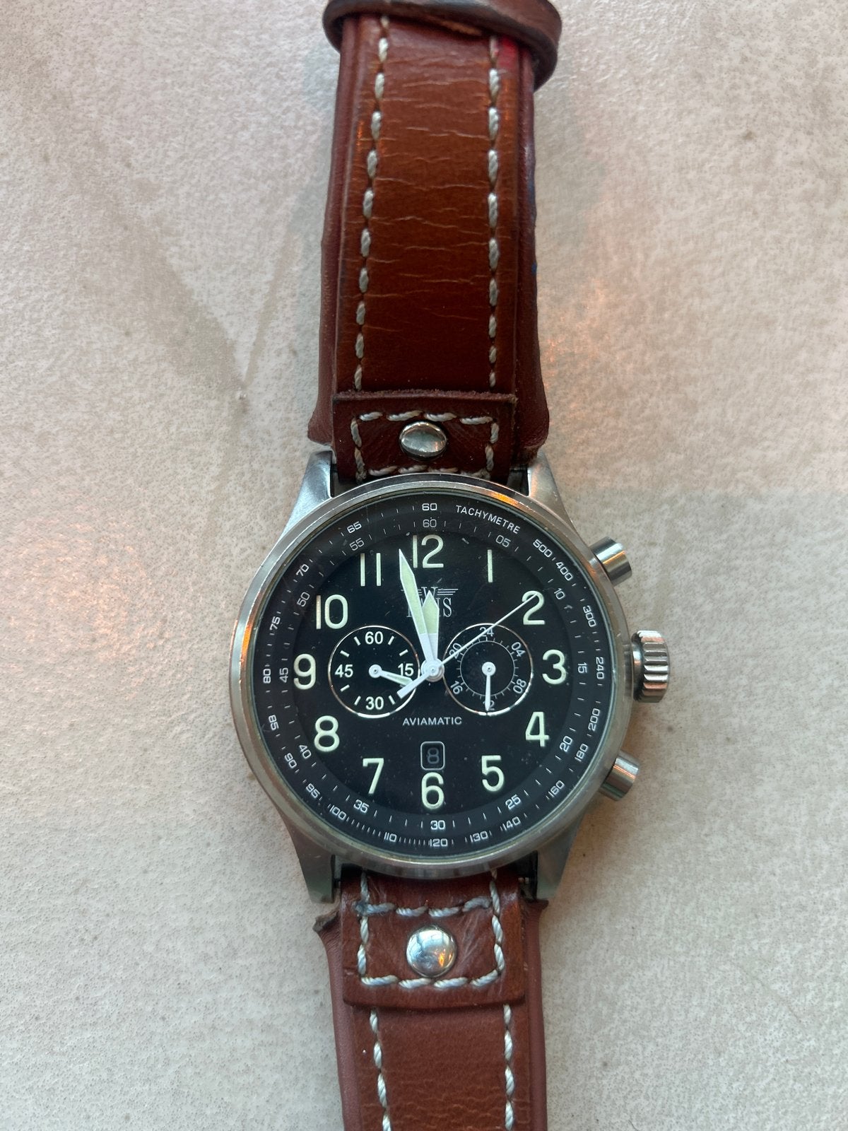 Davis Aviatic Chronograaf Herenhorloge - Adventure Collectio, Overige merken, Staal, Polshorloge, Ophalen of Verzenden