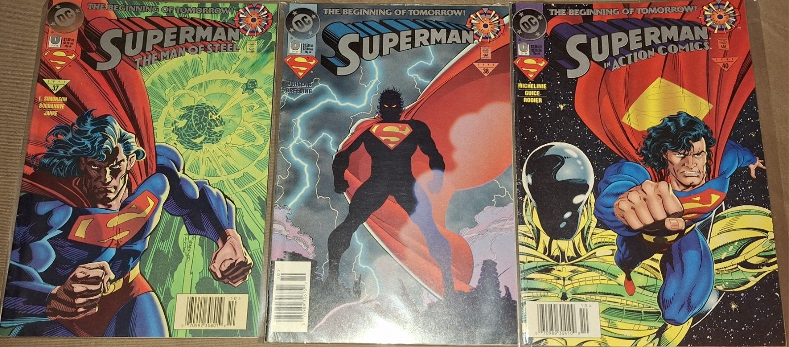 3x Superman #0 • The Beginning Of Tomorrow !, Boeken, Verzenden, Zo goed als nieuw, Amerika