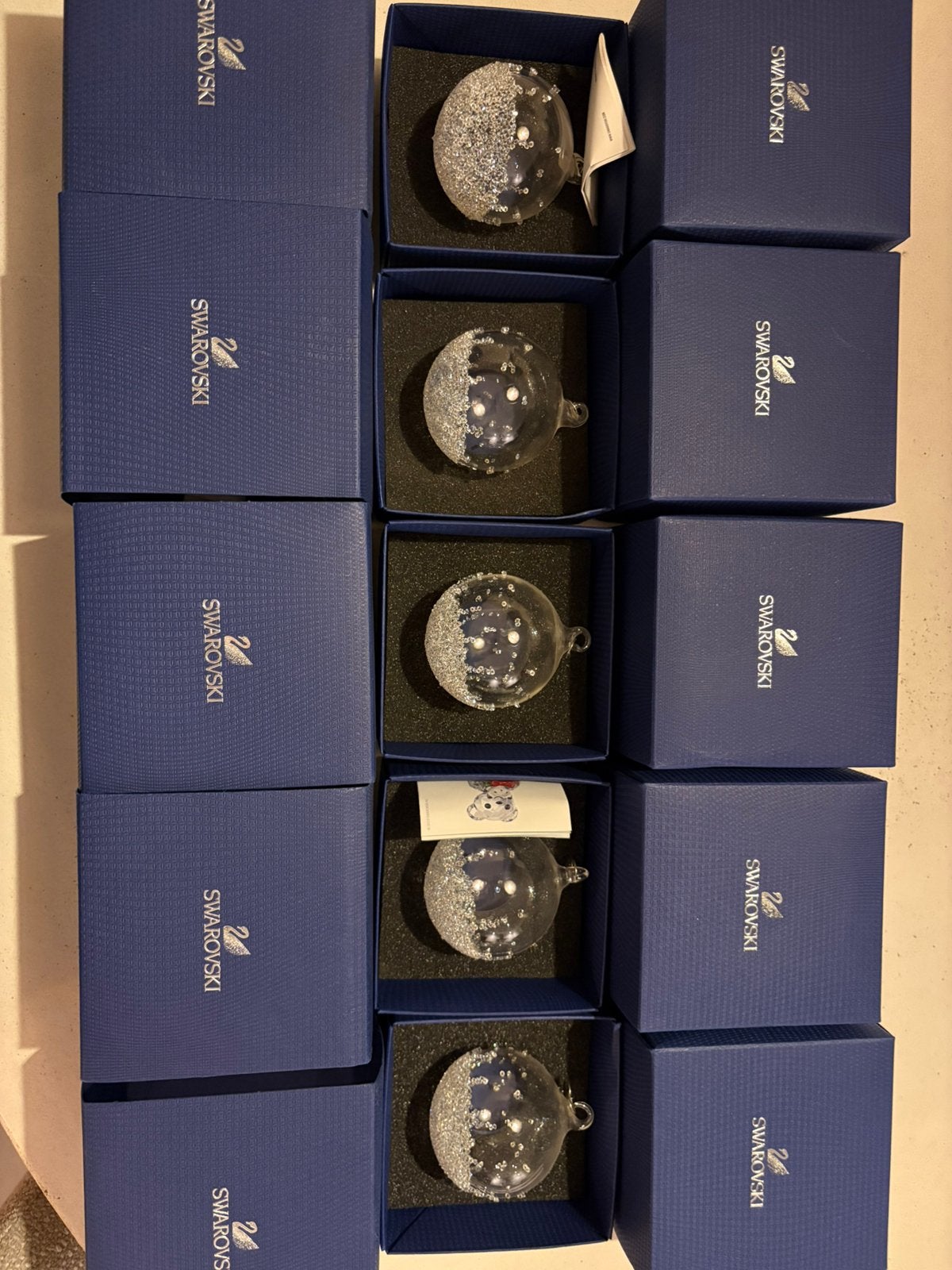 Swarovski kerstballen 5 stuks, Verzamelen, Ophalen of Verzenden, Zo goed als nieuw, Figuurtje
