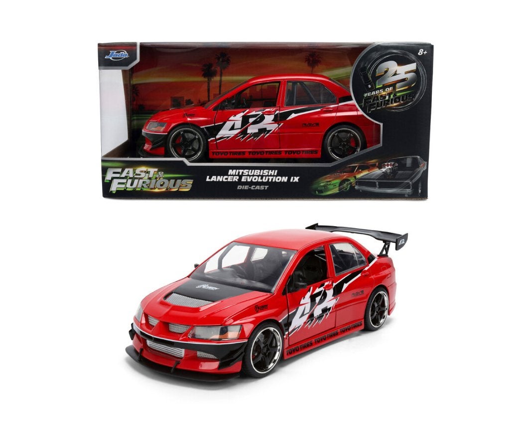 Fast and Furious Mitsubishi Evo modelauto 1:24, Ophalen of Verzenden, Nieuw, Auto, Jada