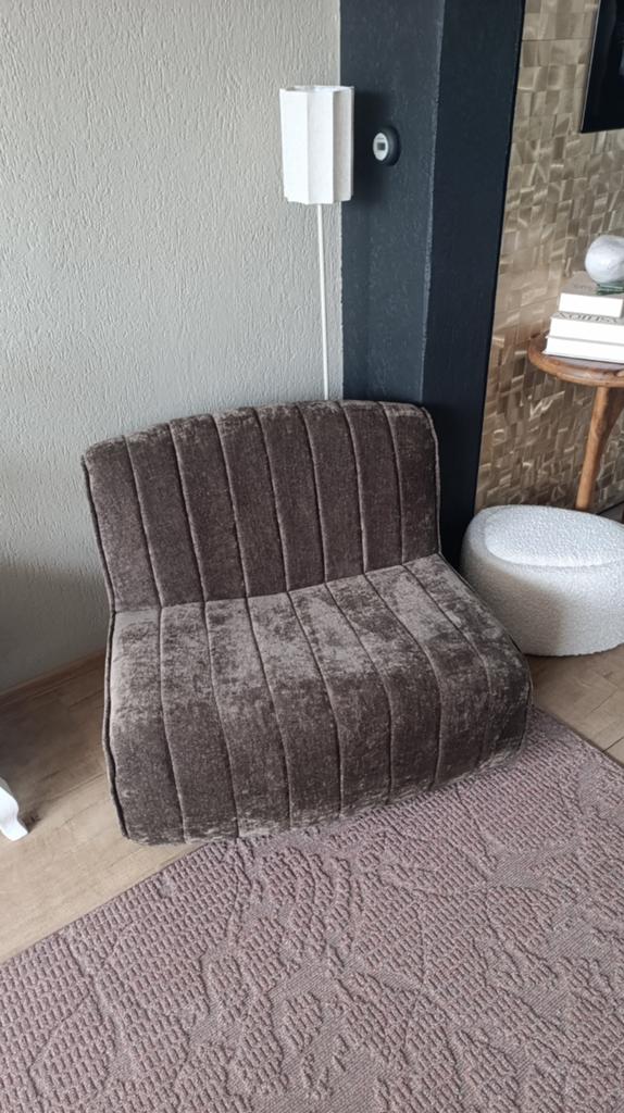 Fauteuil Busto bruin - Zo goed als nieuw, Ophalen, Zo goed als nieuw, Stof, 50 tot 75 cm