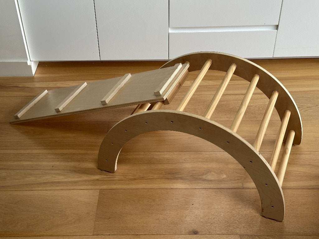 Houten speelrek met glijbaan, Kinderen en Baby's, Ophalen, Zo goed als nieuw, Overige typen