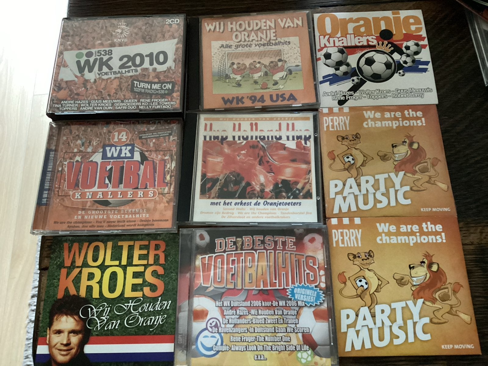 Collectie Oranje voetbalhits CD's - WK/EK sfeer, ALLES 3€, Cd's en Dvd's, Gebruikt, Ophalen of Verzenden, Feestmuziek, Verzamelalbum