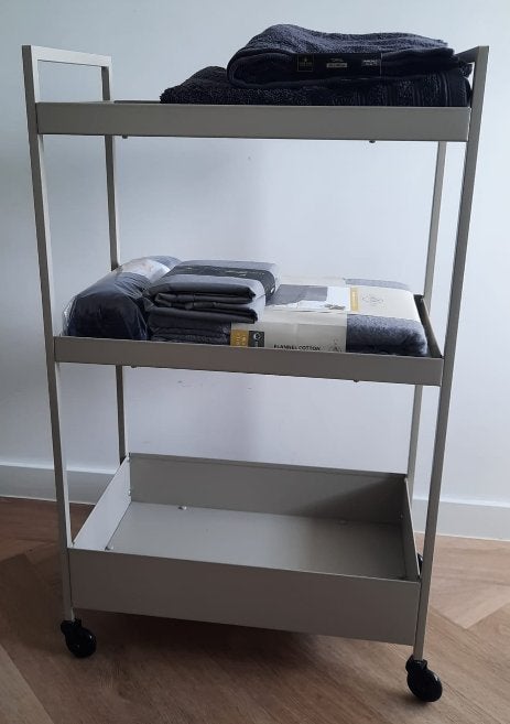 NISSAFORS Roltafel (Beige) - 2 stuks | NIEUW!, Huis en Inrichting, Ophalen, Nieuw