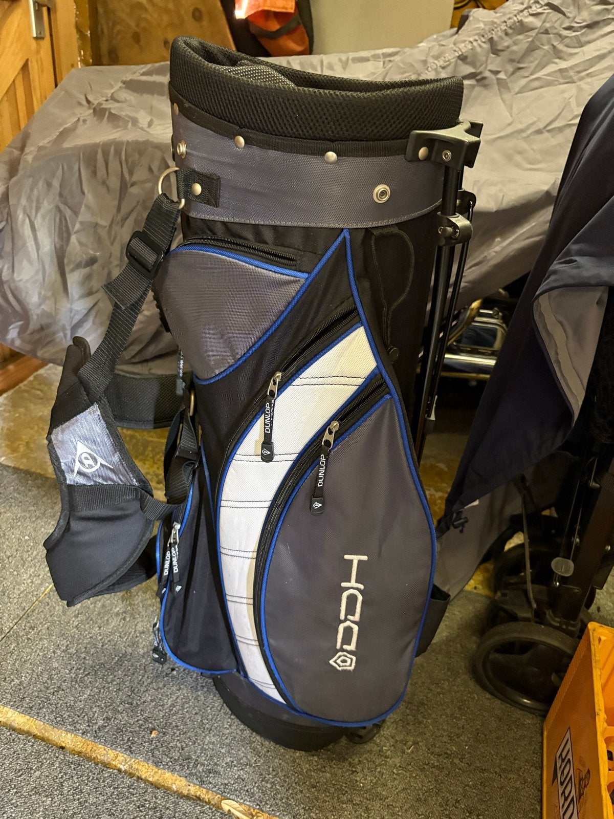 Dunlop golf tas en clubs, Ophalen, Gebruikt, Set, Overige merken