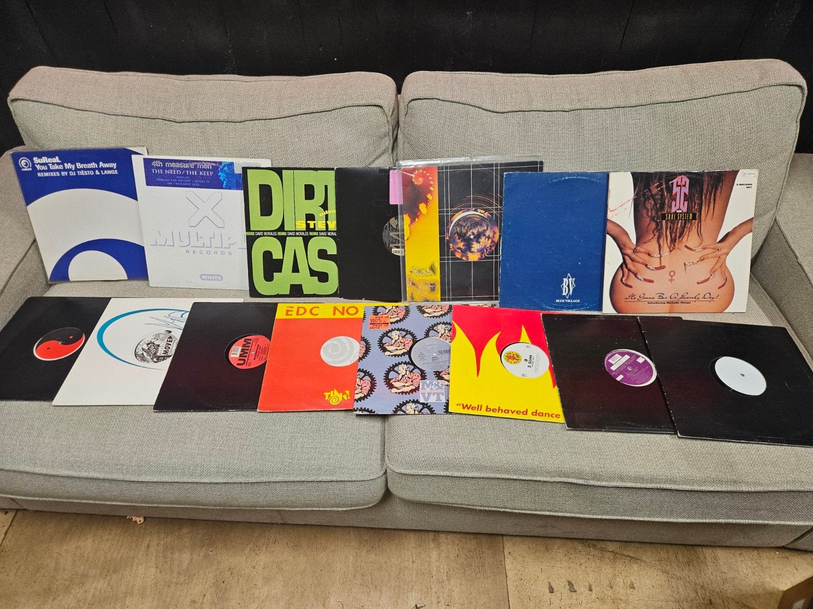 Set 3: 15 House & Mellow Progressive vinylplaten jaren '90, Ophalen of Verzenden, Gebruikt, House