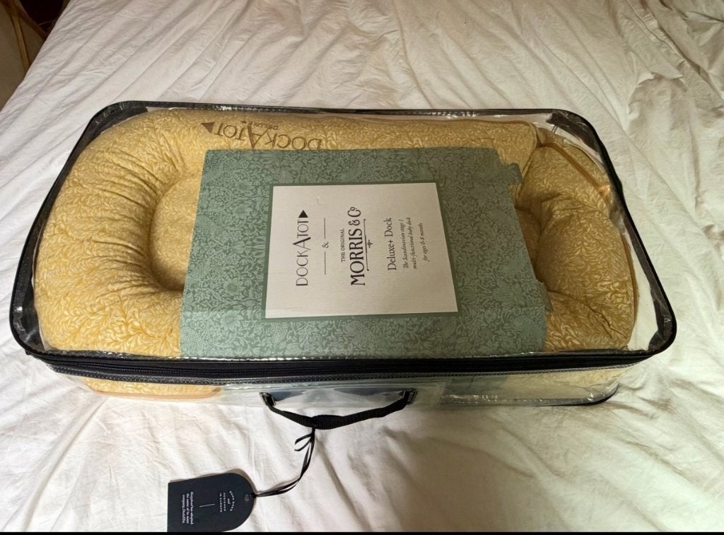 Original DockATot Deluxe+ Baby Nest (0-8 Months) – Yellow, Ophalen, Zo goed als nieuw, 70 tot 85 cm, Overige typen