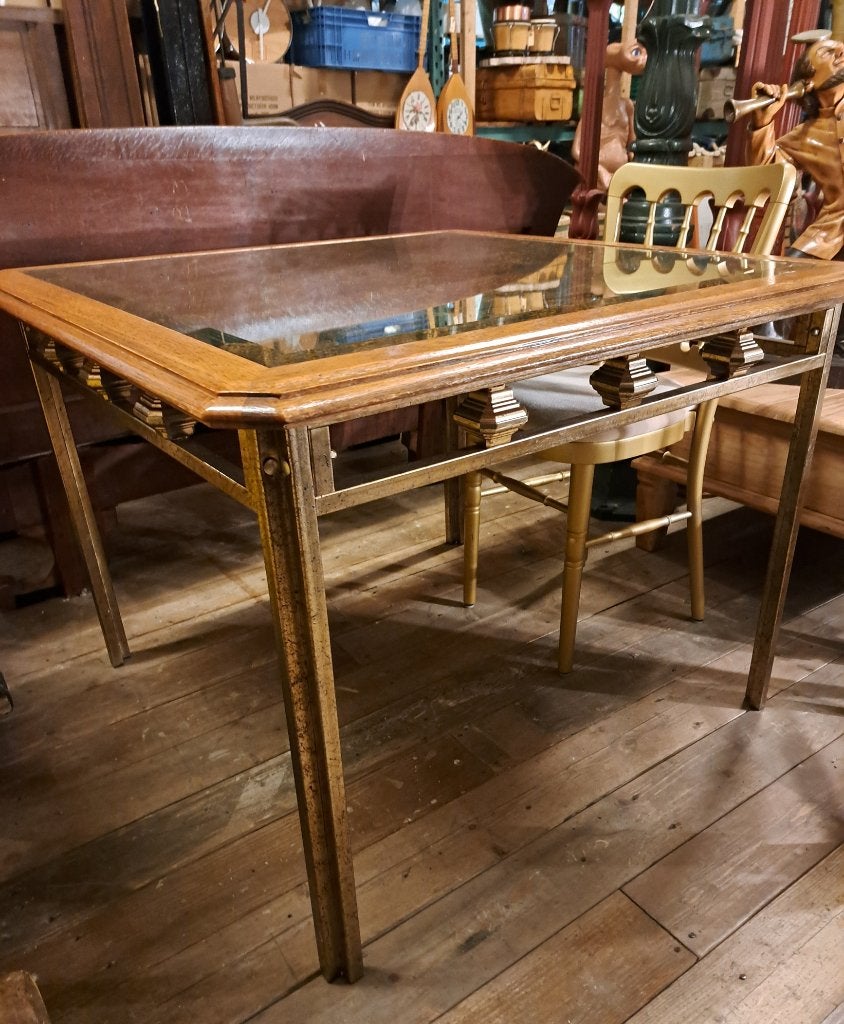 Mooie Mid Century of Hollywood Regency tafel 120 x 120 cm, Ophalen