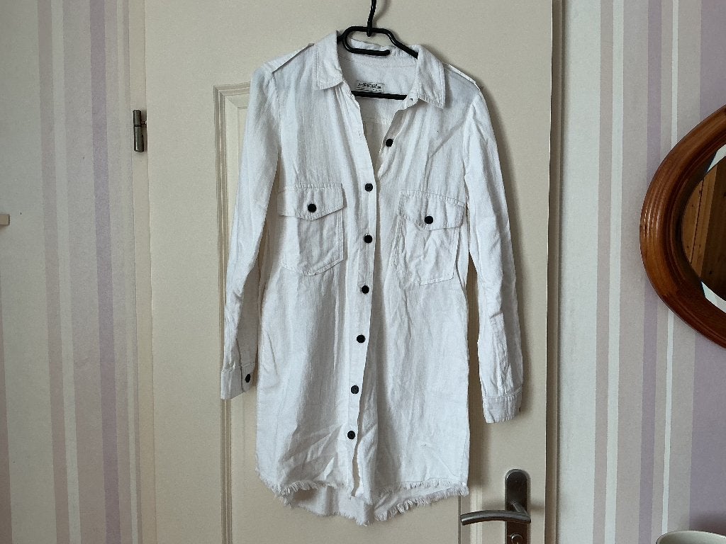 Witte blouse van Zara. Maat S, Ophalen of Verzenden, Zo goed als nieuw, Maat 36 (S), Wit