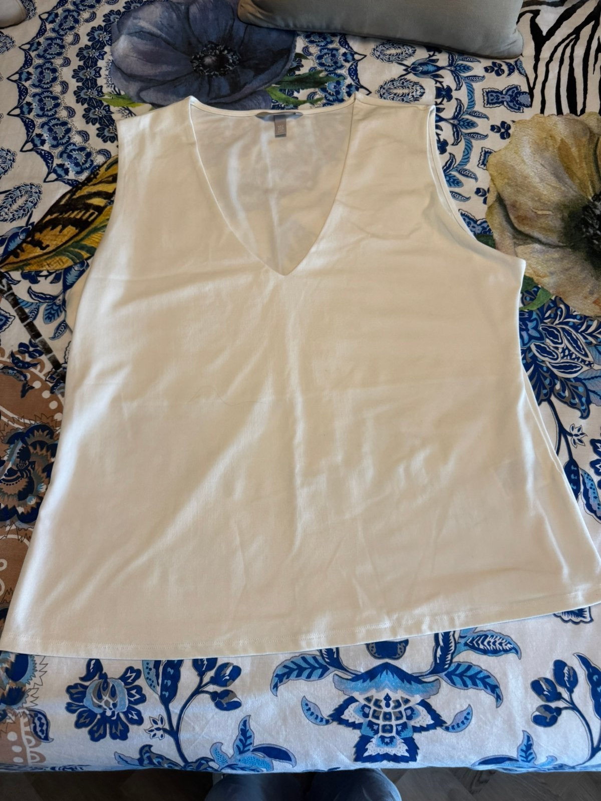 H&M - mouwloos shirtje - maat XL - offwhite, Wit, Maat 46/48 (XL) of groter, Ophalen of Verzenden, Zo goed als nieuw
