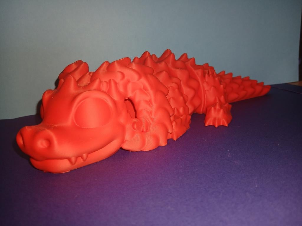 Flexibele 3D-geprinte Krokodil - Speelgoed/Decoratie, Verzamelen, Poppetjes en Figuurtjes, Nieuw, Ophalen of Verzenden
