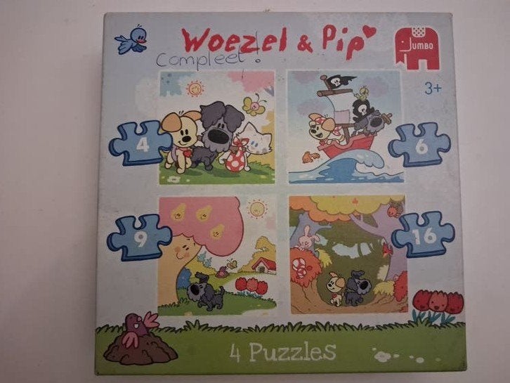 Woezel & Pip 4 Puzzels - Jumbo, Ophalen of Verzenden
