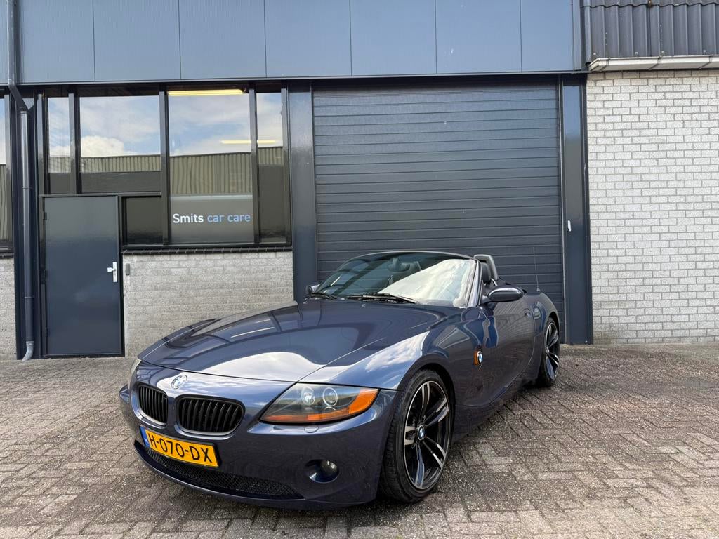BMW Z4 2.5 Toledo blauw 2003 PDC Xenon Dim. Spiegels, Auto's, Zwart, Cabriolet, Blauw, Leder