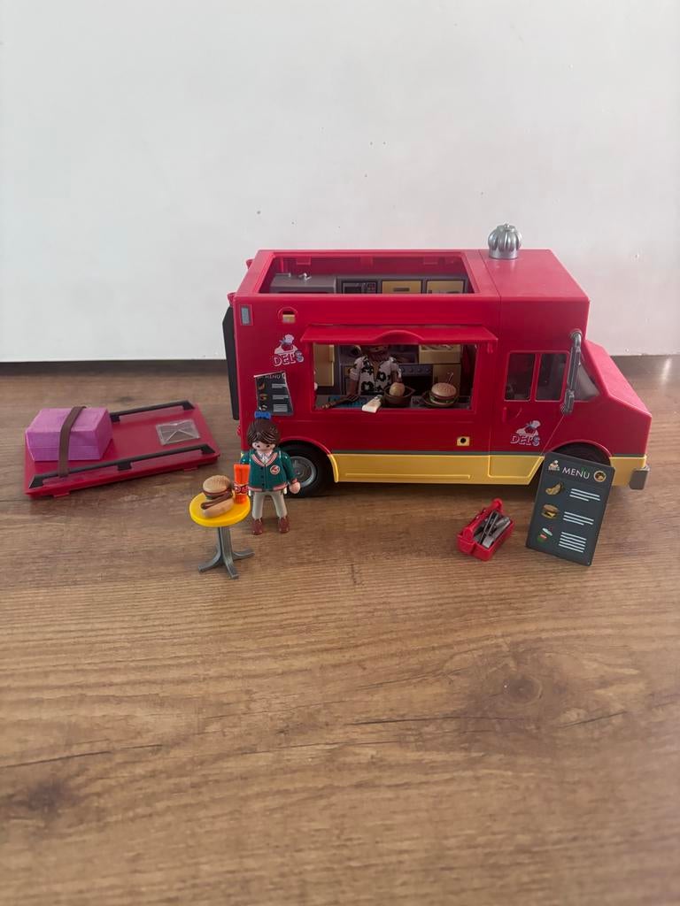 Playmobil Foodtruck met accessoires en figuren, Kinderen en Baby's, Ophalen, Gebruikt, Complete set