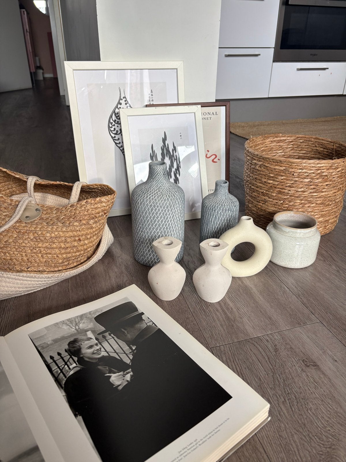 Japandi Woondecoratie Set: Manden, Vazen, Posters & Meer, Ophalen, Gebruikt, Natuurlijk materiaal, Japandi