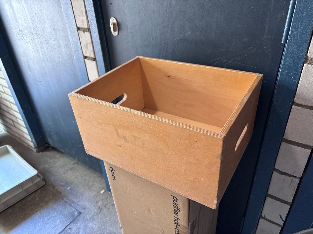 3 oude houten opbergboxen, verschillende maten, Doe-het-zelf en Verbouw, Kratten en Dozen, Ophalen, Gebruikt, 50 tot 75 cm, Minder dan 40 cm