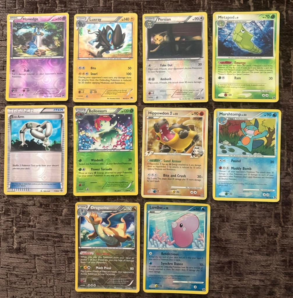 10 Pokemon kaarten, Ophalen of Verzenden, Zo goed als nieuw