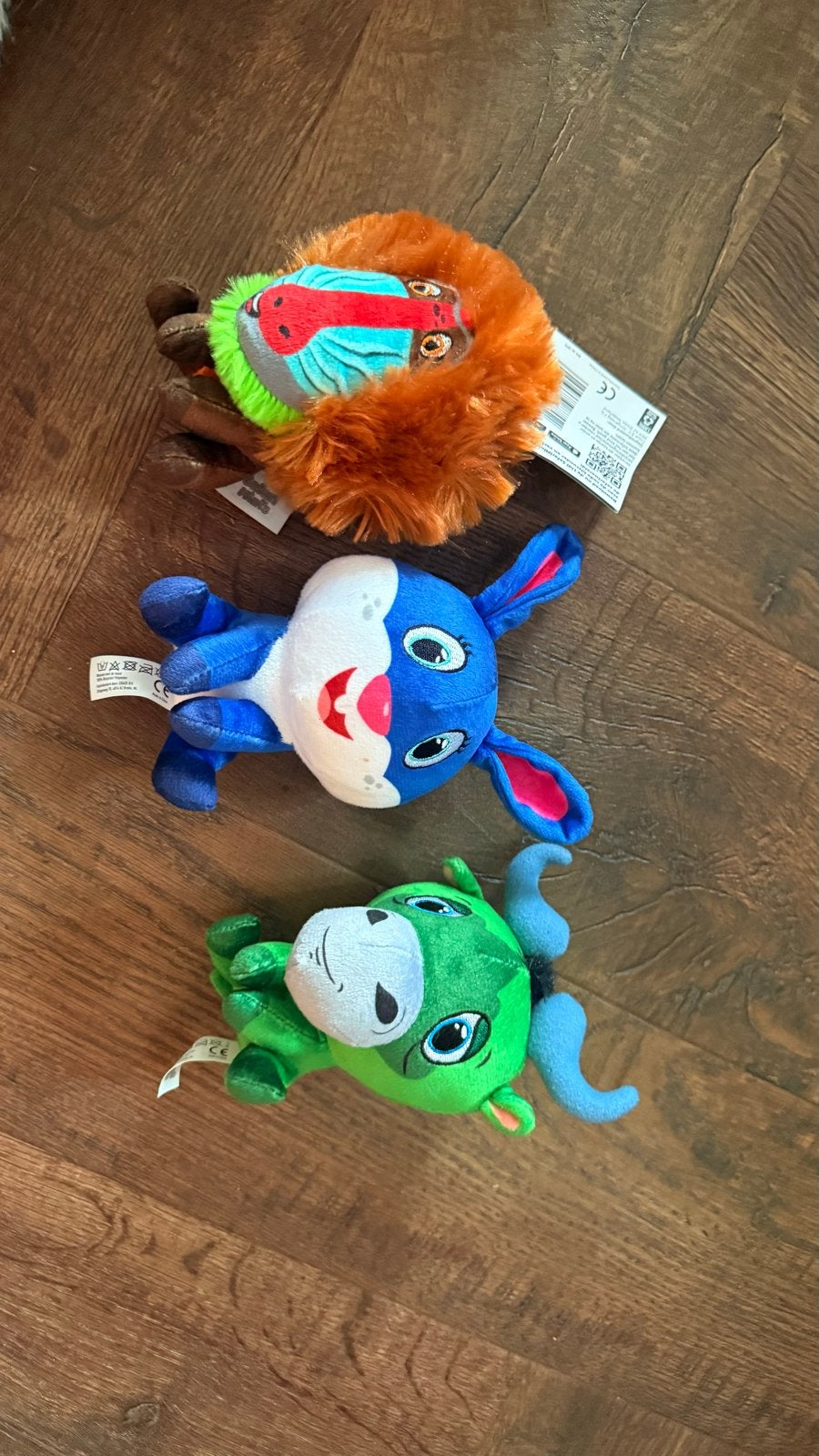 Leuke knuffels: aap, konijn en draak, Ophalen, Gebruikt, Blauw, Middelgroot (20 tot 80 cm)