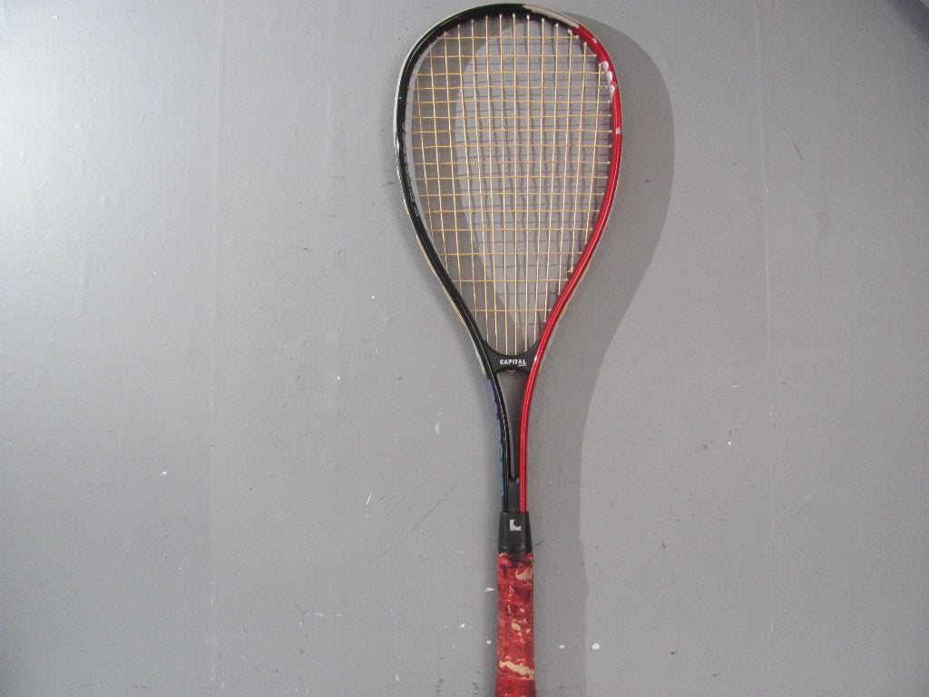 squash racket van CAPITAL TARGET, Ophalen of Verzenden, Zo goed als nieuw, Racket, Met hoes