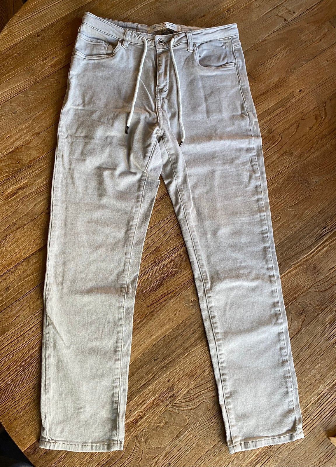 Circle of Trust 7/8 cropped jeans beige high waist W28, Ophalen of Verzenden, Zo goed als nieuw, Overige kleuren, W28 - W29 (confectie 36)
