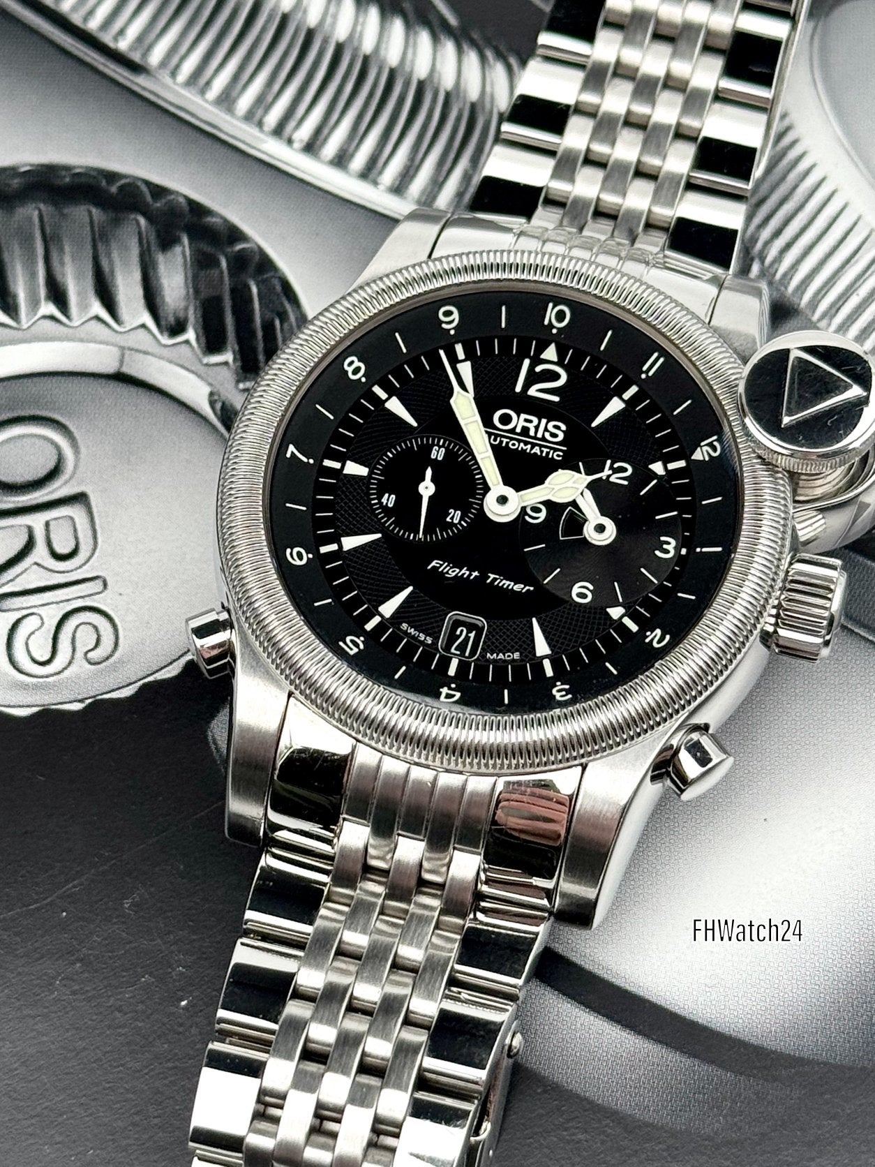 Oris Flight Timer 1945 Limited Edition 1 Of 1945. | D&P 05., Overige merken, Staal, Gebruikt, Staal