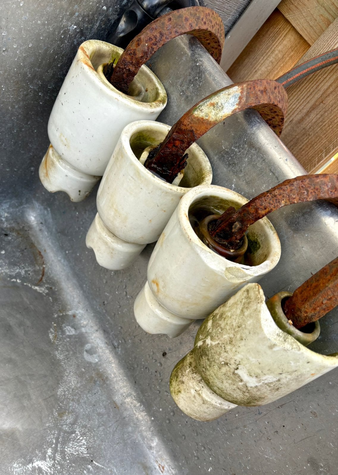 Partij vintage porseleinen isolatoren Ideaal voor upcycling, Ophalen of Verzenden