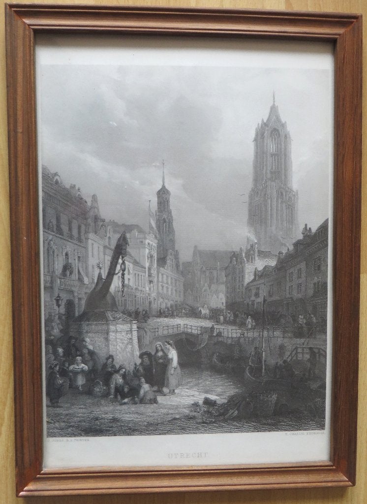 Gravure door E. Challis naar G. Jones ca. 1853, Antiek en Kunst, Stadsgezicht, 23 cm, Ophalen of Verzenden, Gravure
