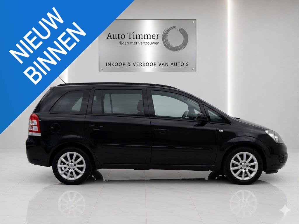 Opel Zafira 1.8 Cosmo 7 PERSOONS, Euro 5, Stof, Gebruikt, Zwart
