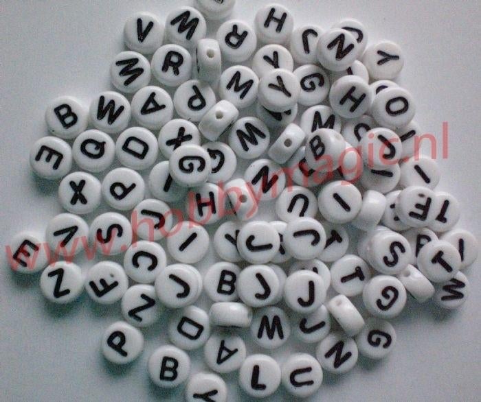 500 gram Letterkralen 7mm, Info@hobbymagic.nl, Kraal, Hobbymagic, Nieuw