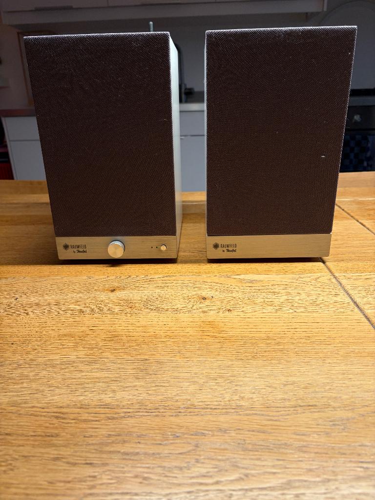 Teufel Raumfeld WiFi Speaker M set, Gebruikt, 120 watt of meer, Front, Rear of Stereo speakers, Ophalen