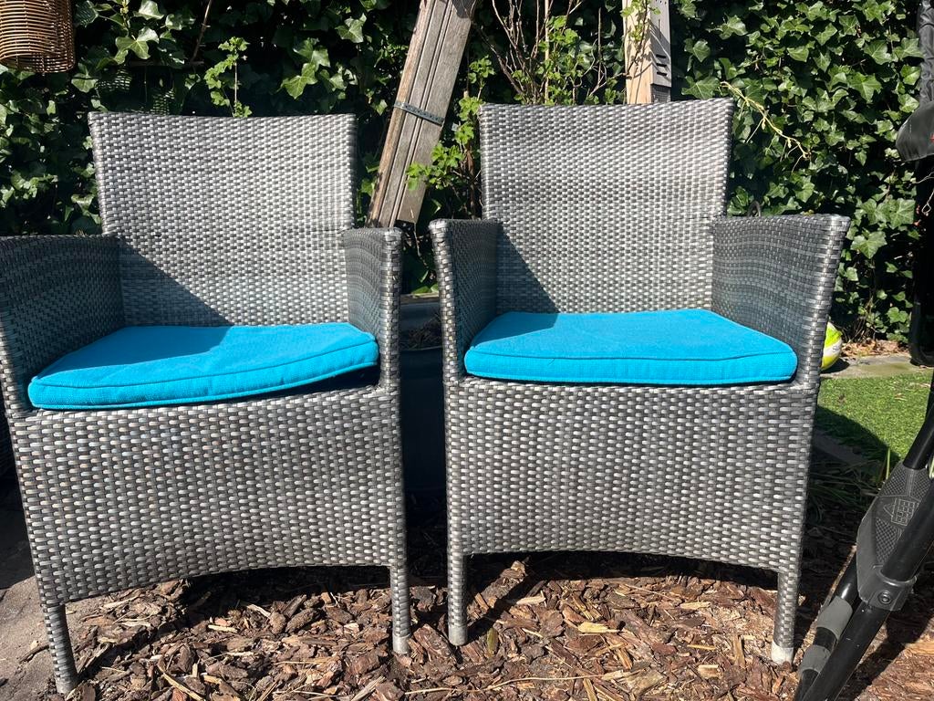 Tuinstoelen merk 4seasons outdoor grijs, Ophalen, Zo goed als nieuw, Kunststof