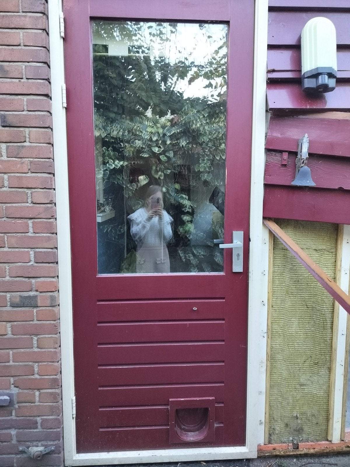 Buitendeur met slot en 3 sleutels, Gebruikt, Deurkozijn, 150 tot 225 cm, Inclusief glas