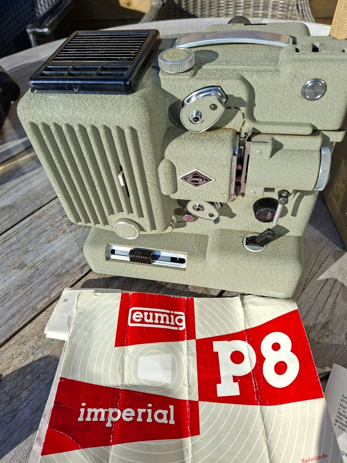 Vintage Eumig P8 Imperial filmprojector met koffer, Ophalen of Verzenden, Gebruikt