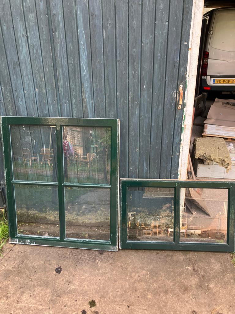 Ramen enkel glas, Ophalen, Hout, Raamkozijn, 75 tot 150 cm