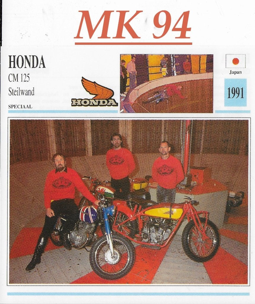 Mk94 motorkaart honda cm 125 steilwand, Ophalen of Verzenden, Zo goed als nieuw, Motoren