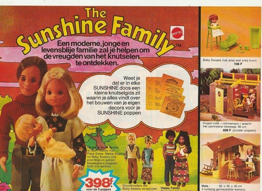 Retro reclame 1978 Mattel Sunshine Family popjes & opa oma, Verzamelen, Verzenden, Overige typen