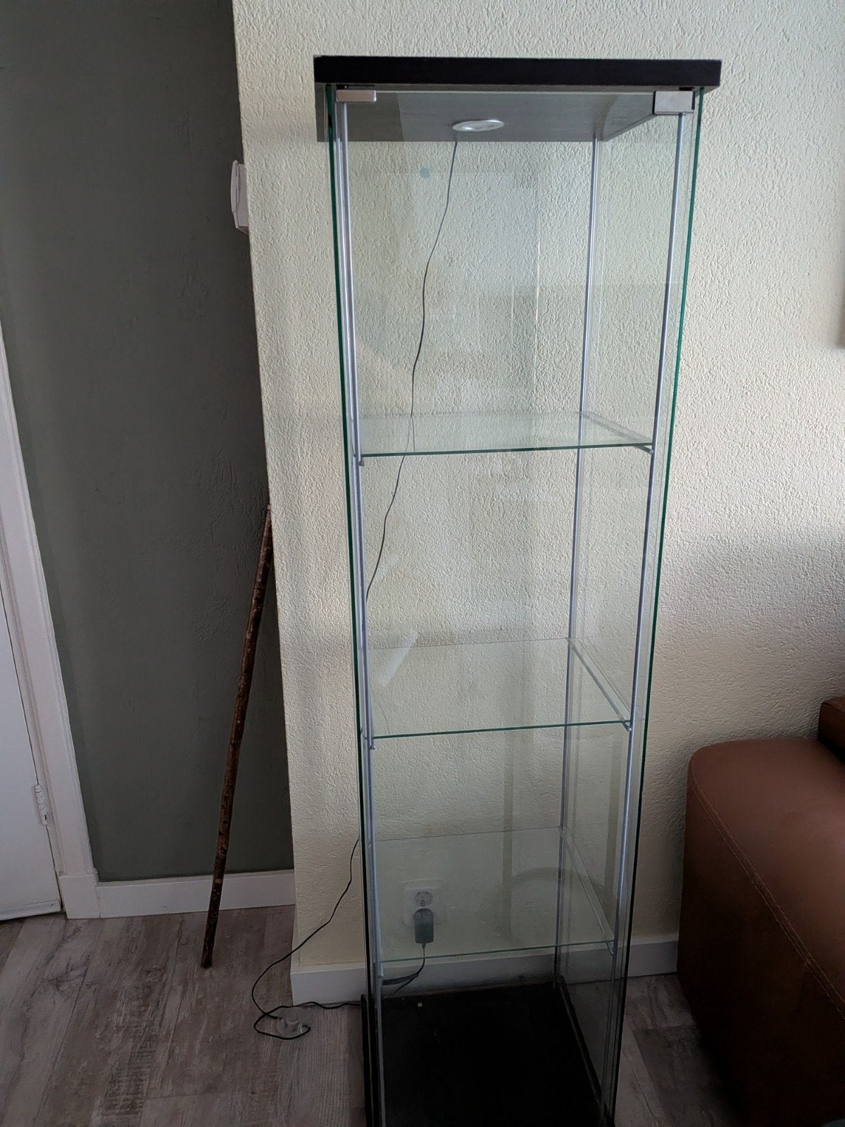 Vitrinekast glas., Ophalen, Minder dan 50 cm, 150 tot 200 cm, 25 tot 50 cm
