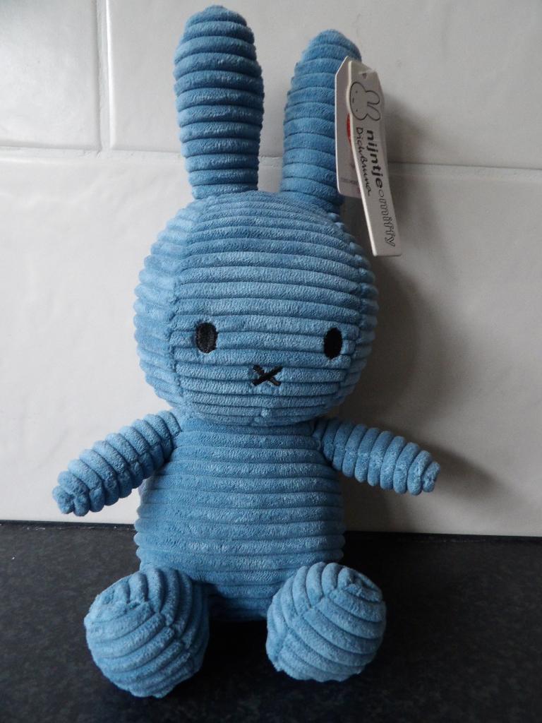 Nieuw met kaartjes Nijntje knuffel Sitting Corduroy Aviator, Kinderen en Baby's, Blauw, Nijntje, Ophalen of Verzenden, Wasbaar