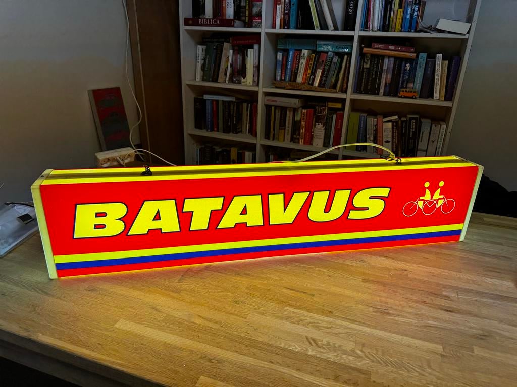 Vintage Batavus Lichtbak Reclamebord - Uniek Item!, Ophalen of Verzenden, Zo goed als nieuw