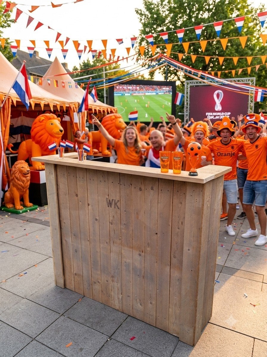 WK bar 140x45x120 cm - Perfect voor elk feest!, Ophalen