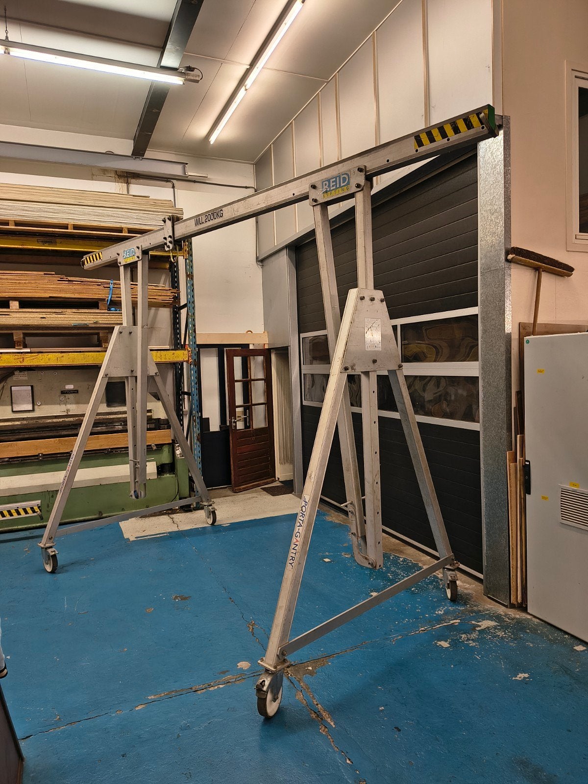 aluminium portaal kraan, Ophalen, Gebruikt, Handmatig