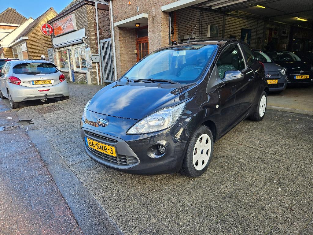 Ford Ka 1.2 Cool & Sound 69pk 2011 Zwart, Voorwielaandrijving, Euro 5, Stof, 1242 cc