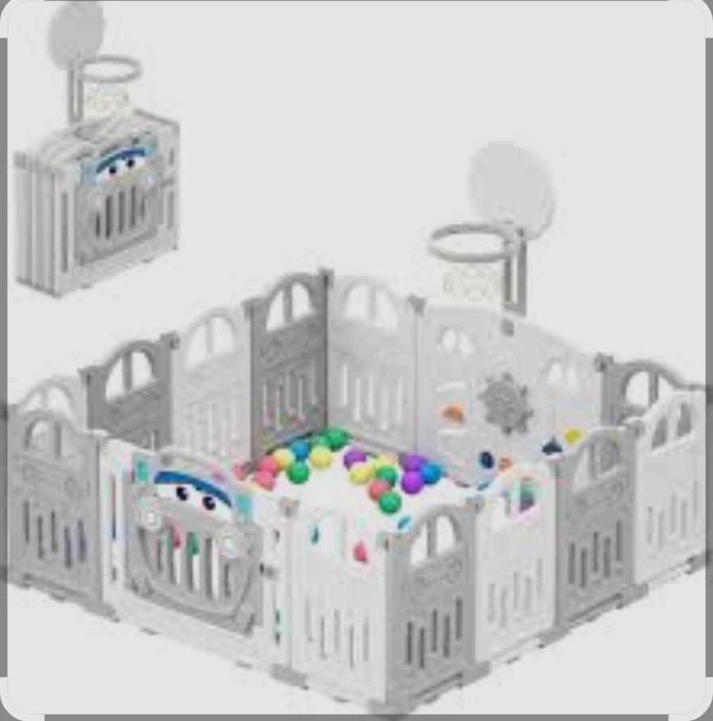 Baby Box / grondbox / Speelbox met Basketbalring en Ballen, Ophalen of Verzenden, Zo goed als nieuw, Vierkant
