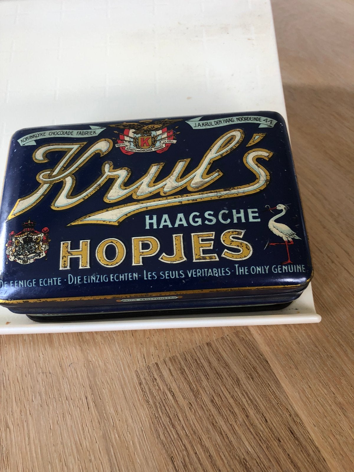 Oud blikje van Haagsche hopjes, Ophalen of Verzenden, Gebruikt, Overige